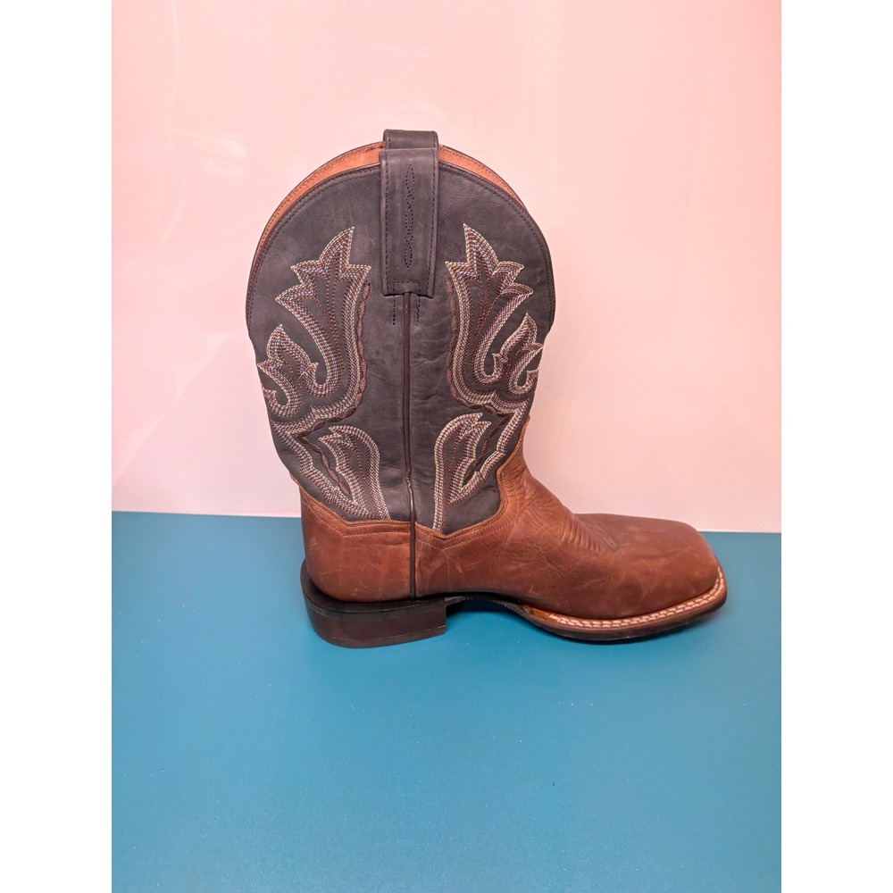 Dan Post Mens 8.5D Winslow Brown Black Leather Square Toe Cowboy Boots DP4556 - Picture 13 of 16